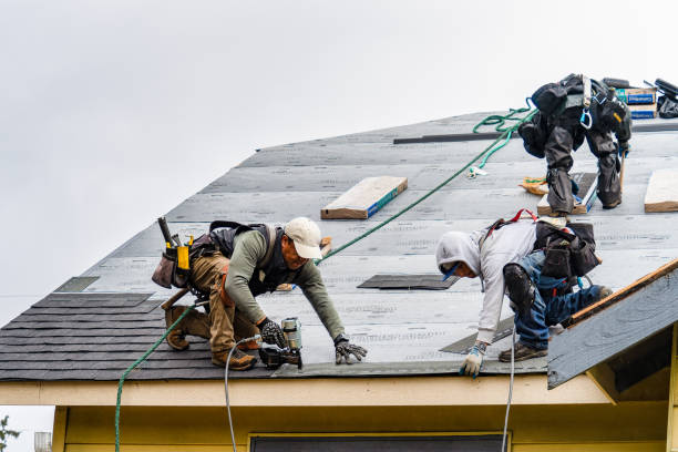 Professional Gutter Installation technician working in Claremont, VA